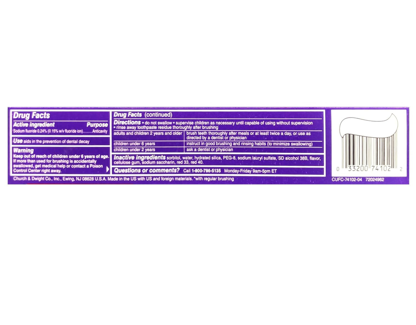 Close-Up Toothpaste, Refreshing Red Gel, Anticavity Fluoride, Cinnamon, 6 Ounce