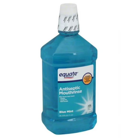Equate Antiseptic Mouthwash, Blue Mint 1.5L