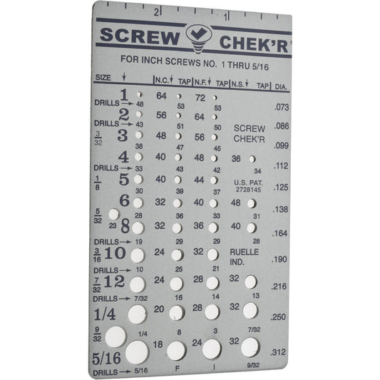 No.1 to 5/16 Screw Checker