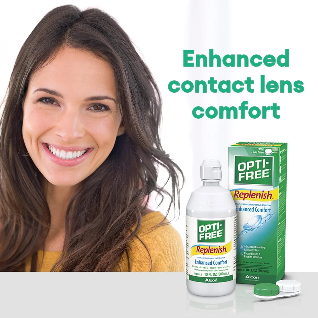Opti-Free Replenish Multi-Purpose Disinfecting Solution Contact Lens 10fl oz, Twin Pack