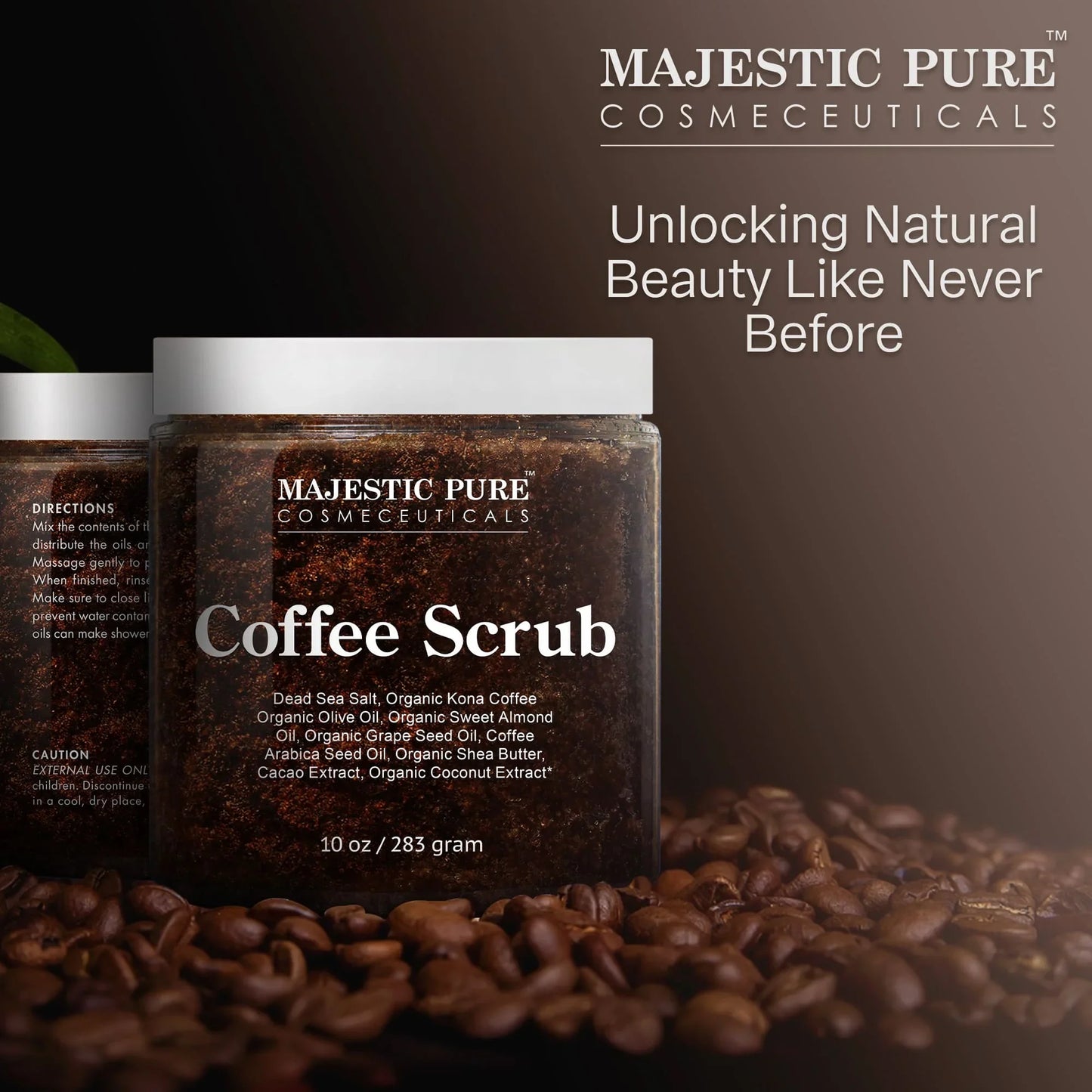 Majestic Pure Cosmeceuticals Coffee Scrub 10 oz