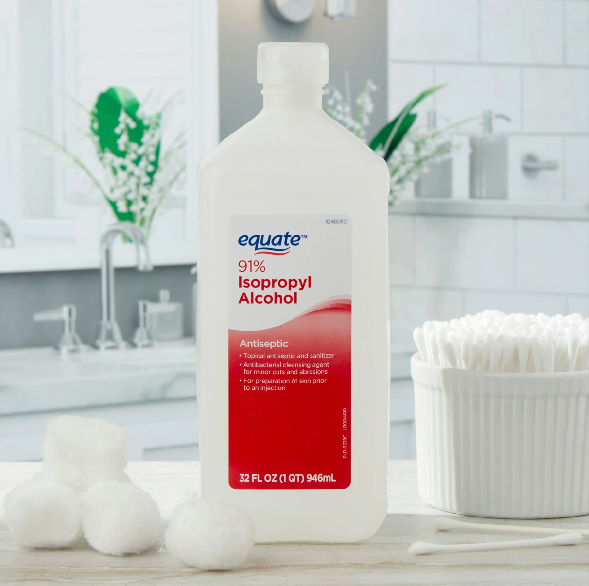 Equate 91% Isopropyl Alcohol Antiseptic Liquid, 32 fl oz