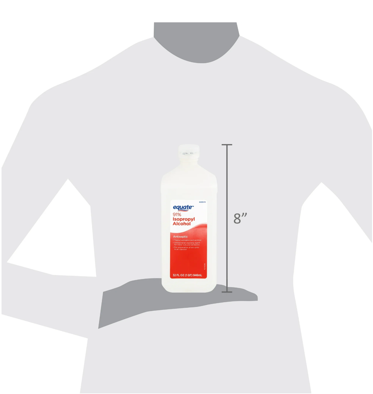 Equate 91% Isopropyl Alcohol Antiseptic Liquid, 32 fl oz
