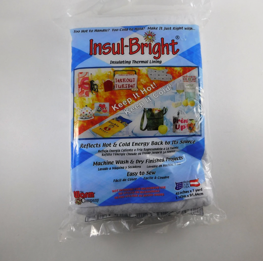 Insul-Bright Insulated Thermal Lining – Heat Reflective Batting for Pot Holders, Oven Mitts & Lunch Bags (45" x 1 Yard)