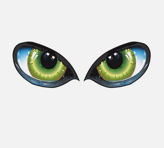 👁️ 3D Cat Eye Car Stickers – Fierce & Fun Vehicle Decoration (2 Pcs Set)