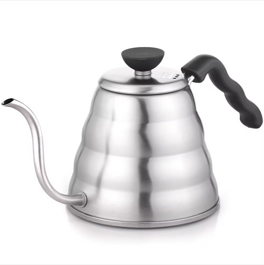 Drip Kettle Stovetop Gooseneck Coffee Kettle 1.2L, Stainless Steel, Silver