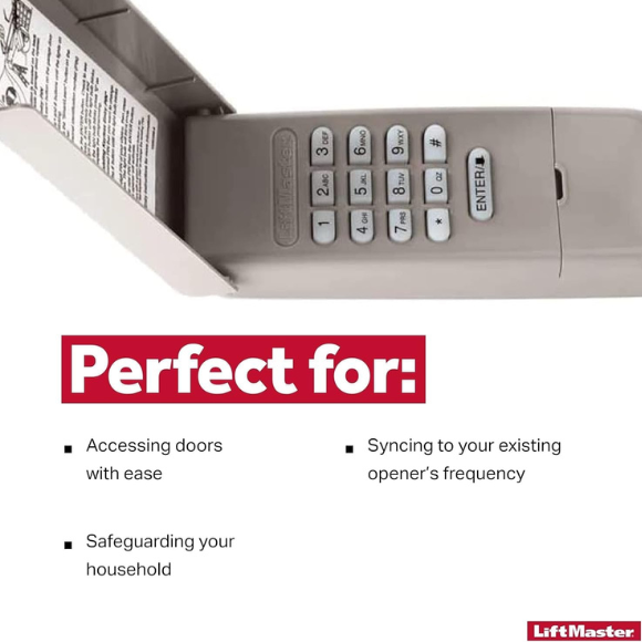 LiftMaster 878MAX Wireless Keypad – Keyless Garage Door Entry System Compatible with LiftMaster Openers (Security+ 390/315 MHz & Security+ 2.0)