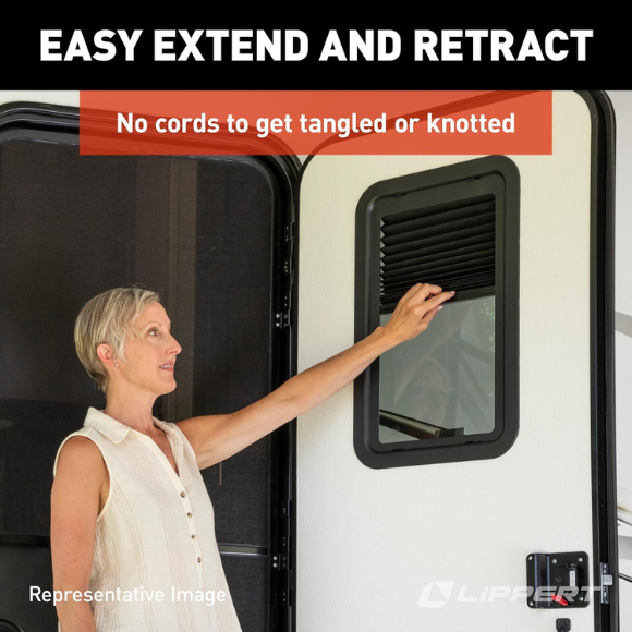 Lippert Thin Shade™ Ready for Prepped Lippert™ Entry Doors,Black