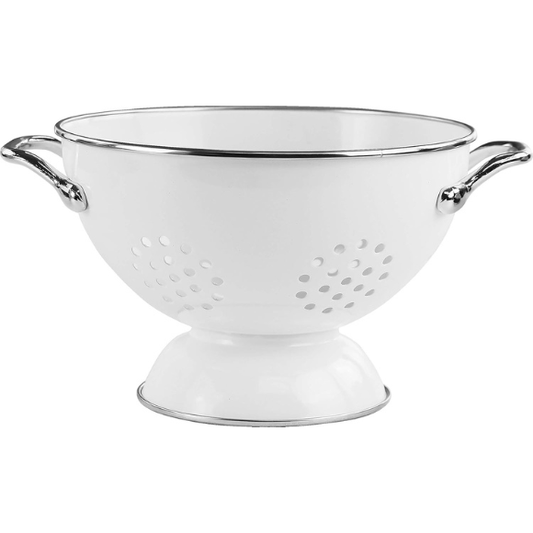 Calypso Basics by Reston Lloyd Powder Coated Enameled Colander, 1.5 Quart, White