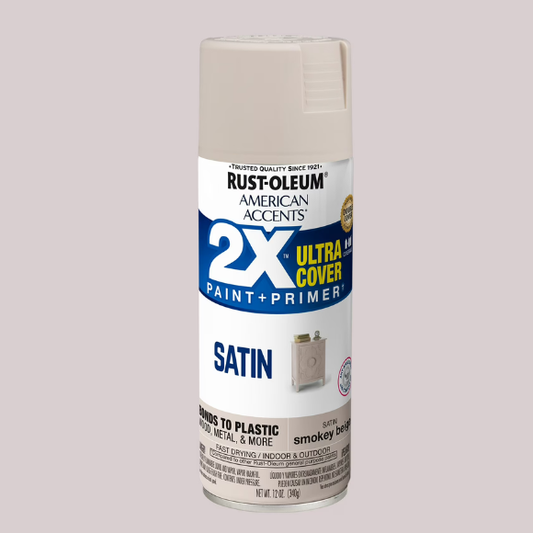 Smokey Beige Rust-Oleum American Accents 2x Ultra Cover Satin Spary 12 oz