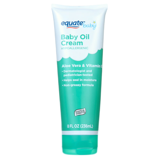 Equate Baby Oil Cream Aloe Vera & Vitamin E 8fl oz
