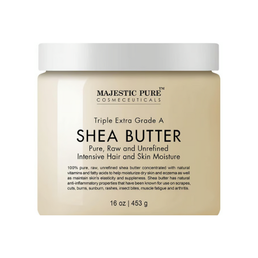 Majestic Pure Cosmeceuticals Triple Extra Grade A Shea Butter 16 OZ