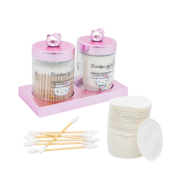 The Crème Shop x Hello Kitty Cotton Swabs & Cotton Pads Set, 2 Pack