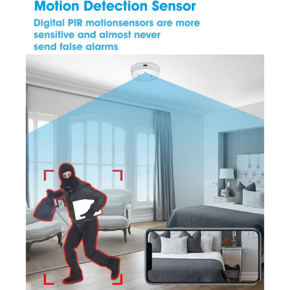 Hidden Camera Smoke Detector WiFi Spy Camera Hidden Cameras with Video HD 1080P