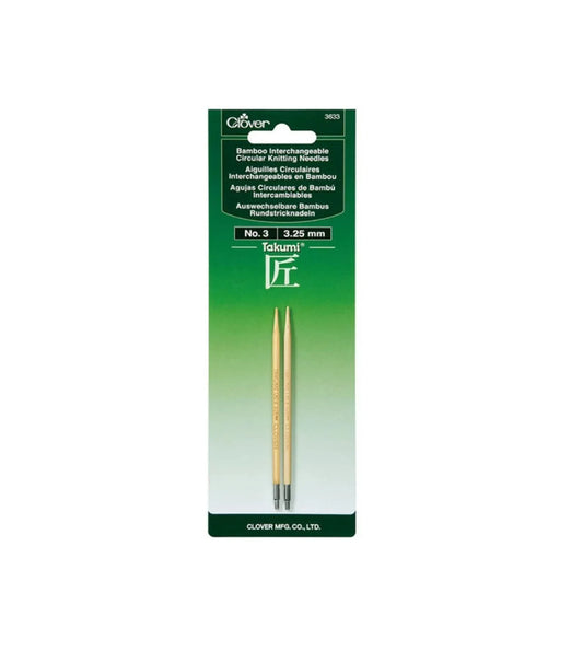 Clover Bamboo Interchangeable Circular Knitting Needles No. 3 / 3.25 mm