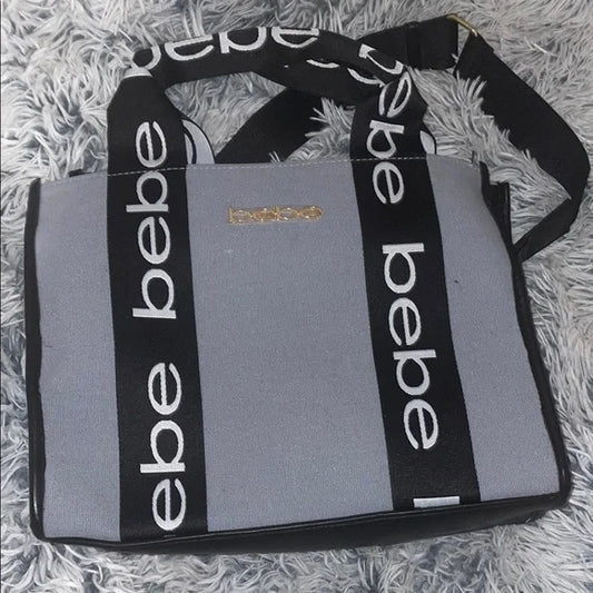 BEBE Hana canvas sm satchel - DENIM